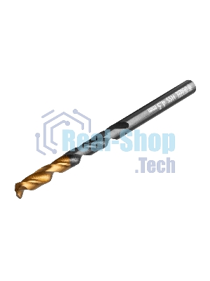 Сверло по металлу Denzel 4,5 мм, HSS-Tin, Golden Tip, 10 шт.