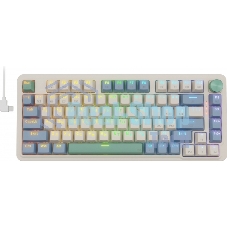 Клавиатура Redragon Ucal Pro гибридная, USB Type-A, Bluetooth, радиоканал, бежевый