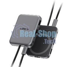 Док-станция UGREEN CM896 65759_ 7-в-1 7-in-1 4K/60Hz 1*HDMI&1*USB-C&2*USB-A&1*SD Card Slot&1*TF Card Slot USB-C Hub. Цвет: серый космос