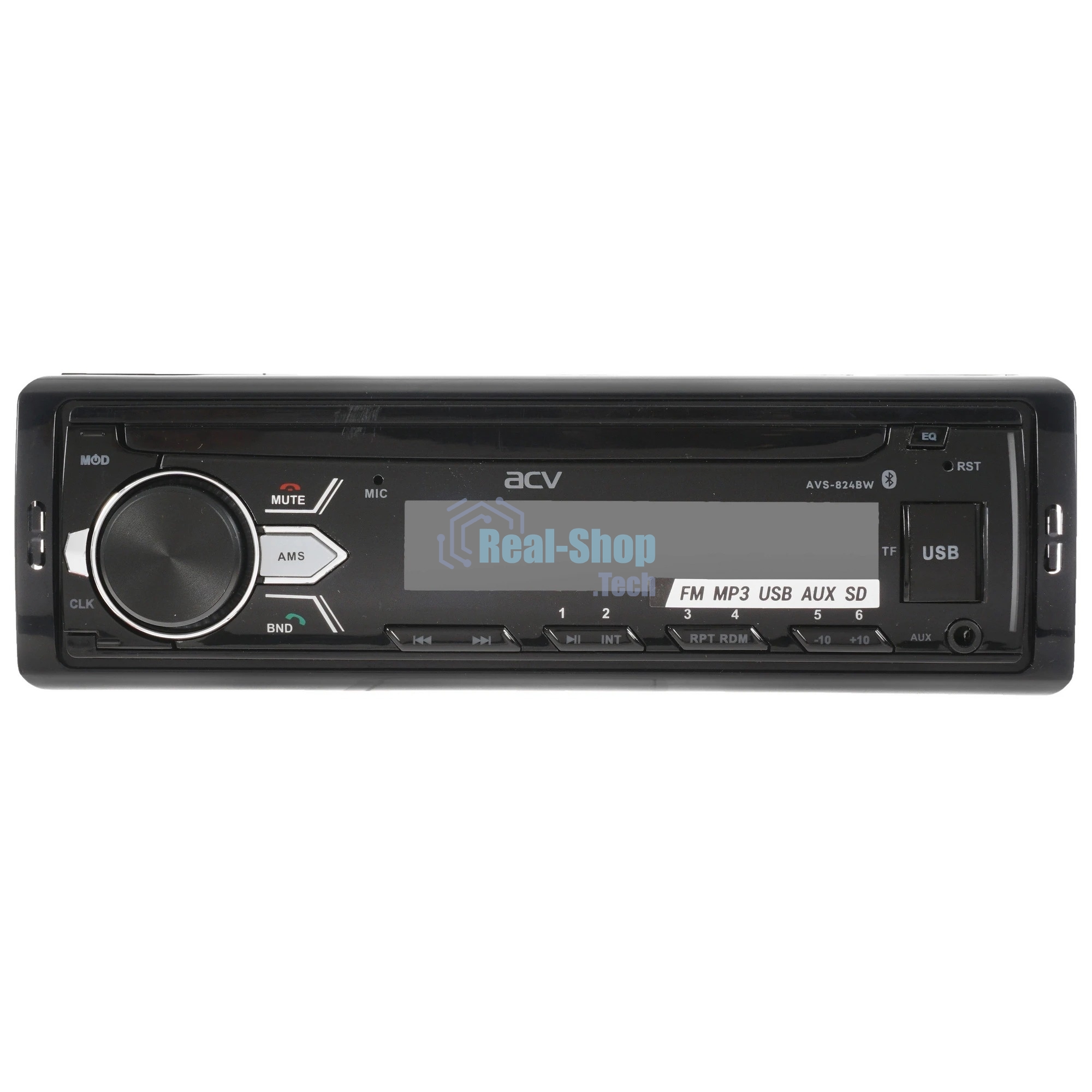 Автомагнитола ACV AVS-824BW, 1 DIN, Bluetooth, USB Type-A, AUX