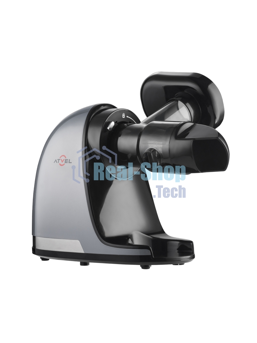 Соковыжималка Atvel PowerTwist J3 серый, шнековая горизонтальная, 150 Вт, 700 мл, электронное, реверс