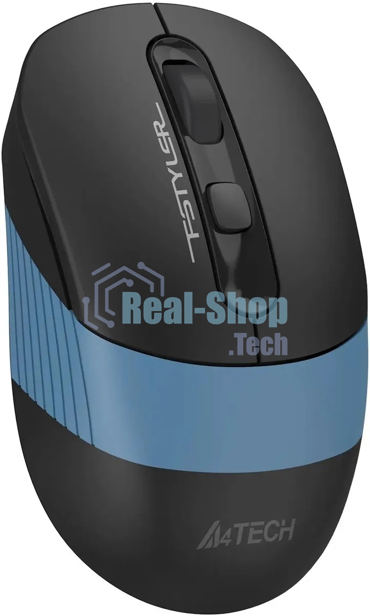 Мышь беспроводная A4Tech Fstyler FB10CS черный/синий, 2000 dpi, радиоканал, Bluetooth, USB, кнопки - 4