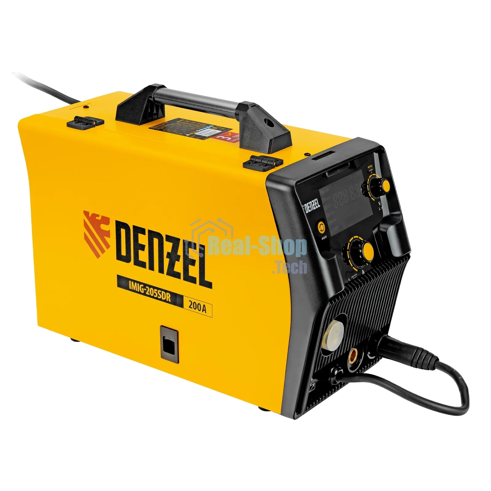 Аппарат инвертор. полуавтомат. cварки Denzel IMIG-205SDR, 200 А, ПВ 60%, катушка 5 кг