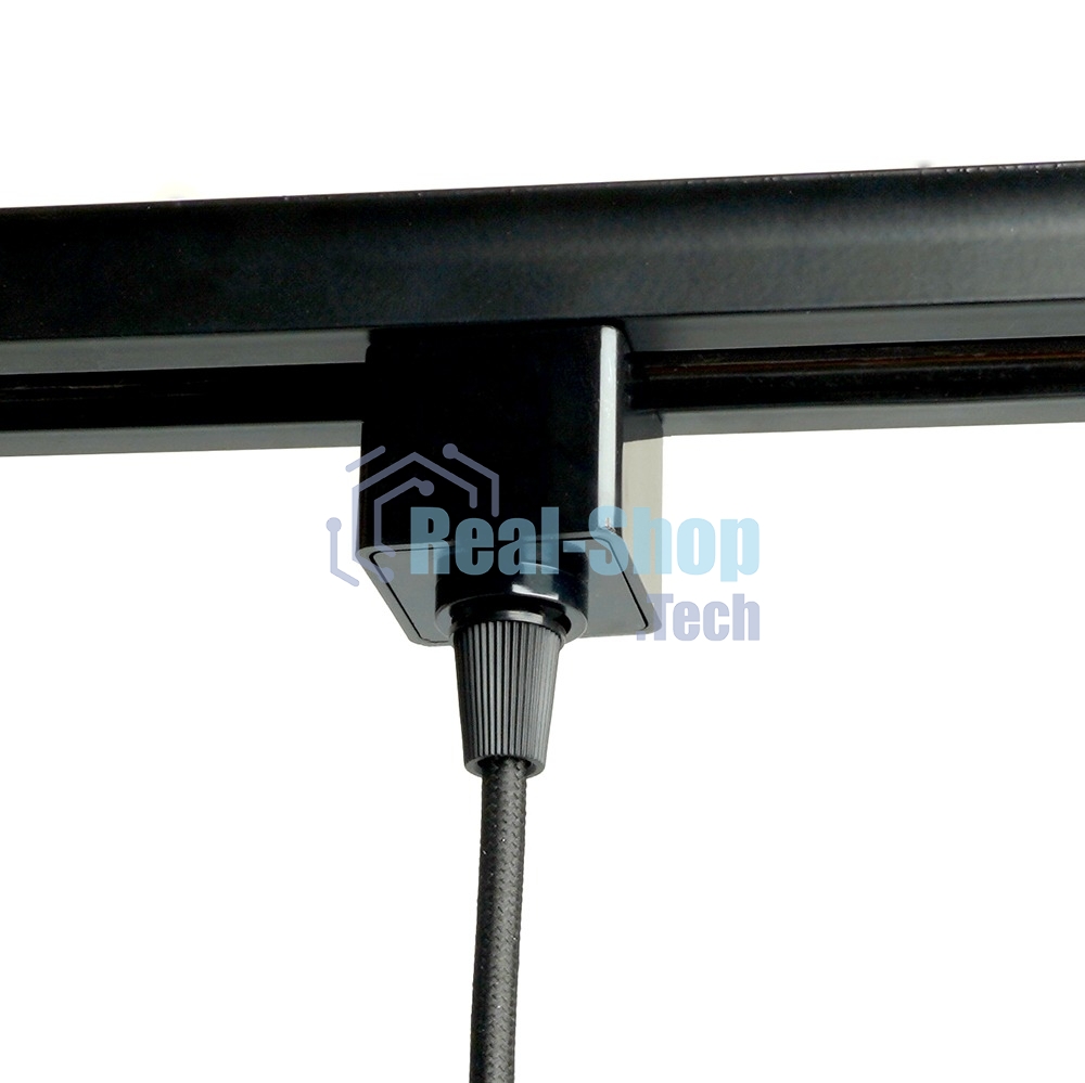 Светильник трековый на шинопровод Feron AL196 ДПО GU10 без лампы на подвесе черный