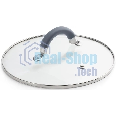 Кастрюля LARA LR02-483 BELL 22x12,5 см, 4,7 л, нержавеющая сталь 316L (хром/никель/молибден), индукционное дно, силиконовая ручка, стеклянная крышка