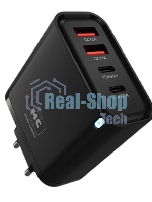 Сетевое зарядное устройство MORE CHOICE NC95 2USB+2Type-C 3.0A PD 65W, черный