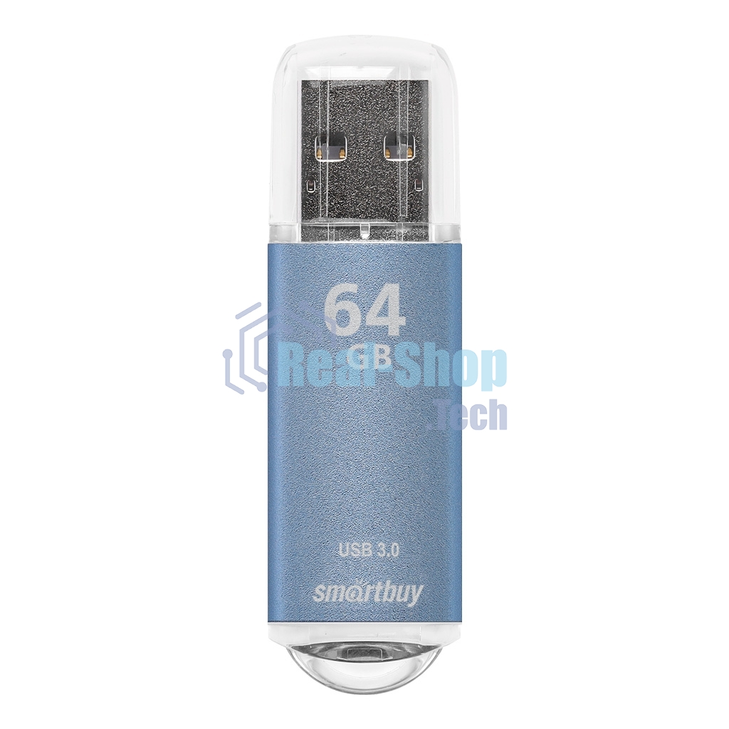 Флешка USB Smartbuy V-Cut Blue (SB64GbVC-B3), 64Gb, USB 3.0, R/W 75/30, голубой