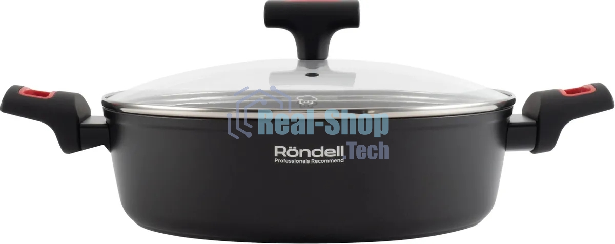 Сотейник Rondell Urban Pro RDA-1988 d=26см, (с крышкой) черный