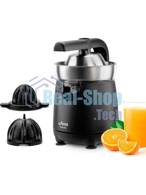Соковыжималка Ufesa Vitality серебристый/чёрный, цитрусовая, 120 Вт, 700 мл, механическое