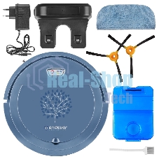 Робот-пылесос Endever Spectre-88 голубой, 1500 мА/ч Li-ion, уборка сухая/влажная, пылесборник контейнер 0.4 л