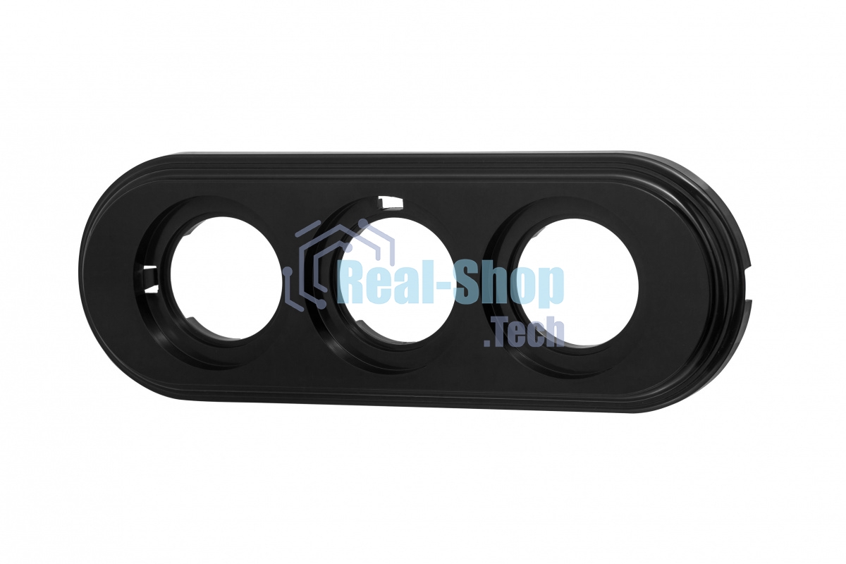Рамка Bironi BF1-630-23 3-м ретро пластик черный