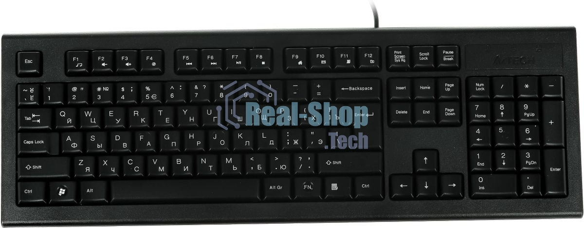 Комплект клавиатура+мышь A4Tech KR-8520D проводной, USB, 1200 DPI, чёрный