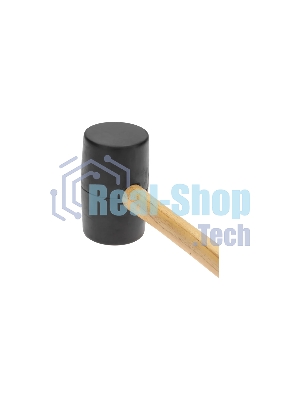 Киянка резиновая Kranz KR-12-8144 680 г, черная резина, деревянная рукоятка