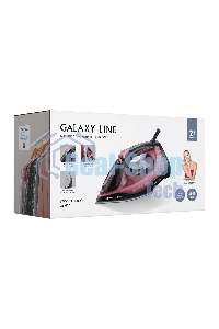 Утюг Galaxy Line GL 6132, розовый с черным, паровой, 2800 Вт, керамическое покрытие EasyGlide, функции: самоочистка, антикапля, антинакипь, указатель максимального уровня воды, индикатор нагрева, вертикальное отпаривание, паровой удар, регулировка подачи 