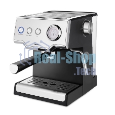 Кофеварка рожковая Centek CT-1167 черный/серебристый, исп. кофе - молотый, 1.6 л, 850 Вт, 20 бар