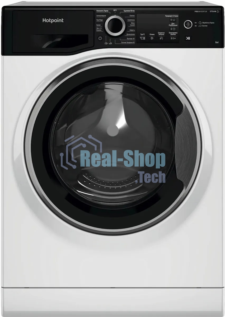 Стиральная машина Hotpoint NSB 6039ZSVERU (869991652920) белый, загр. фронтальная макс.: 6 кг 1000 об/мин класс: А