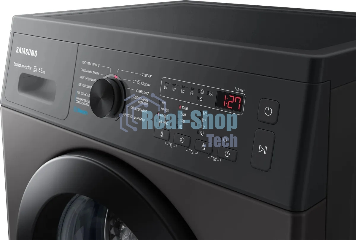 Стиральная машина Samsung WW65AG4S20CXLP темно-серый, загрузка фронтальная 6.5 кг, 1200 об/мин., класс: A