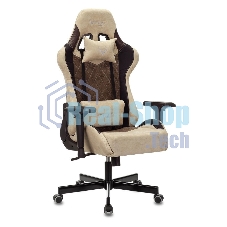 Кресло игровое Бюрократ VIKING 7 KNIGHT BR FABRIC коричневый текстиль/эко.кожа крестовина металл/пластик