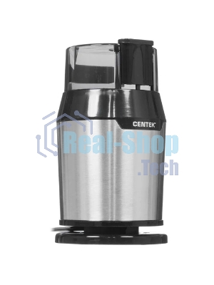 Кофемолка Centek CT-1362 (сталь) 200Вт, 60гр, стальн стакан, стальн чаша, прозрачная крышка