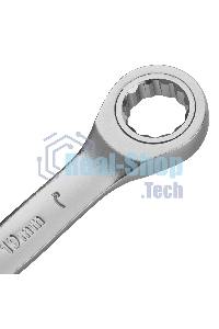 Набор ключей комбинированных трещоточных Denzel 6-19 мм, 12 шт., CrV, матовый хром 14722