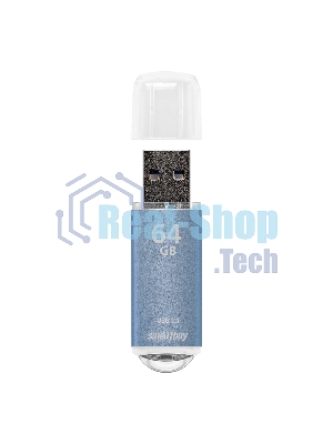 Флешка USB Smartbuy V-Cut Blue (SB64GbVC-B3), 64Gb, USB 3.0, R/W 75/30, голубой