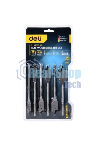 Набор перовых сверл по дереву 6 шт (10/12/16/18/20/25мм) Deli DH-MBZ006-ED1 длина 150мм, 1/4