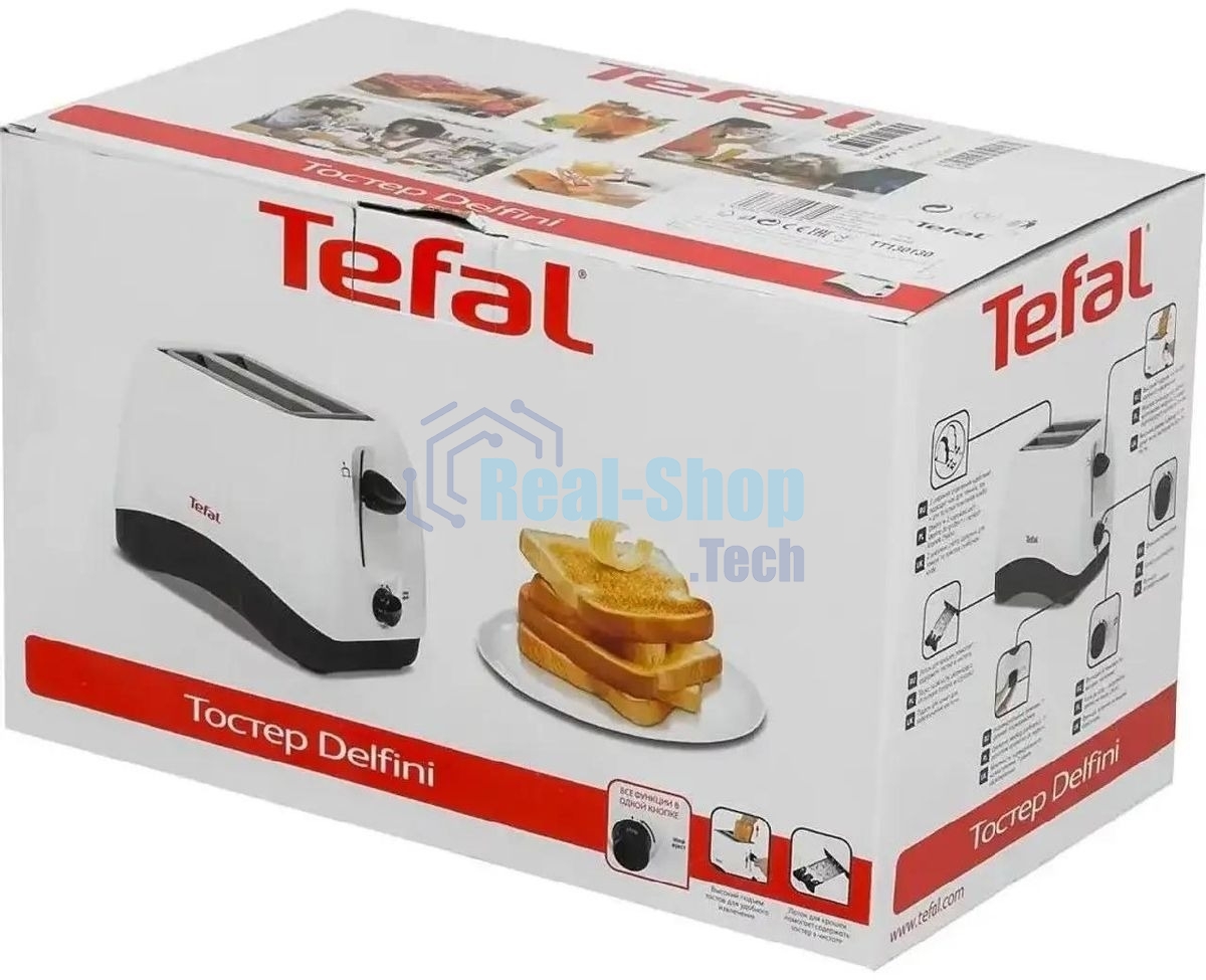 Тостер Tefal TT130130 850 Вт, белый