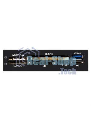 Кард-ридер ExeGate CR-611U3/черный/SD/SDHC/SDXC/MMC/microSD/T-Flash/CF/MS/MS micro/XD/USB 3.0/металл/пластик