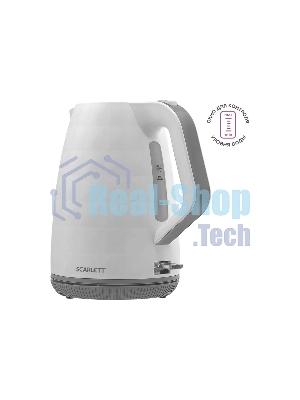 Чайник электрический Scarlett SC-EK18P49 1.7 л, 2200 Вт, белый/серый (корпус: пластик)