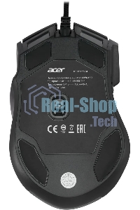 Мышь проводная Acer OMW150 черный, 4800 dpi, USB, кнопки - 8