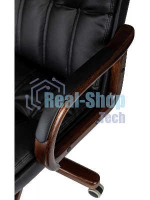 Кресло Бюрократ T-9932W-LOW-Eco черный, экокожа