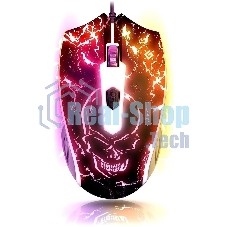 Мышь проводная Defender Overmatch GM-069 черный, 2400 dpi, USB, кнопки - 4