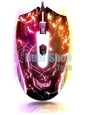 Мышь проводная Defender Overmatch GM-069 черный, 2400 dpi, USB, кнопки - 4