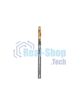 Сверло спиральное по металлу Denzel 5,5 x 93мм, Р6М5, Golden Tip, многогранная заточка