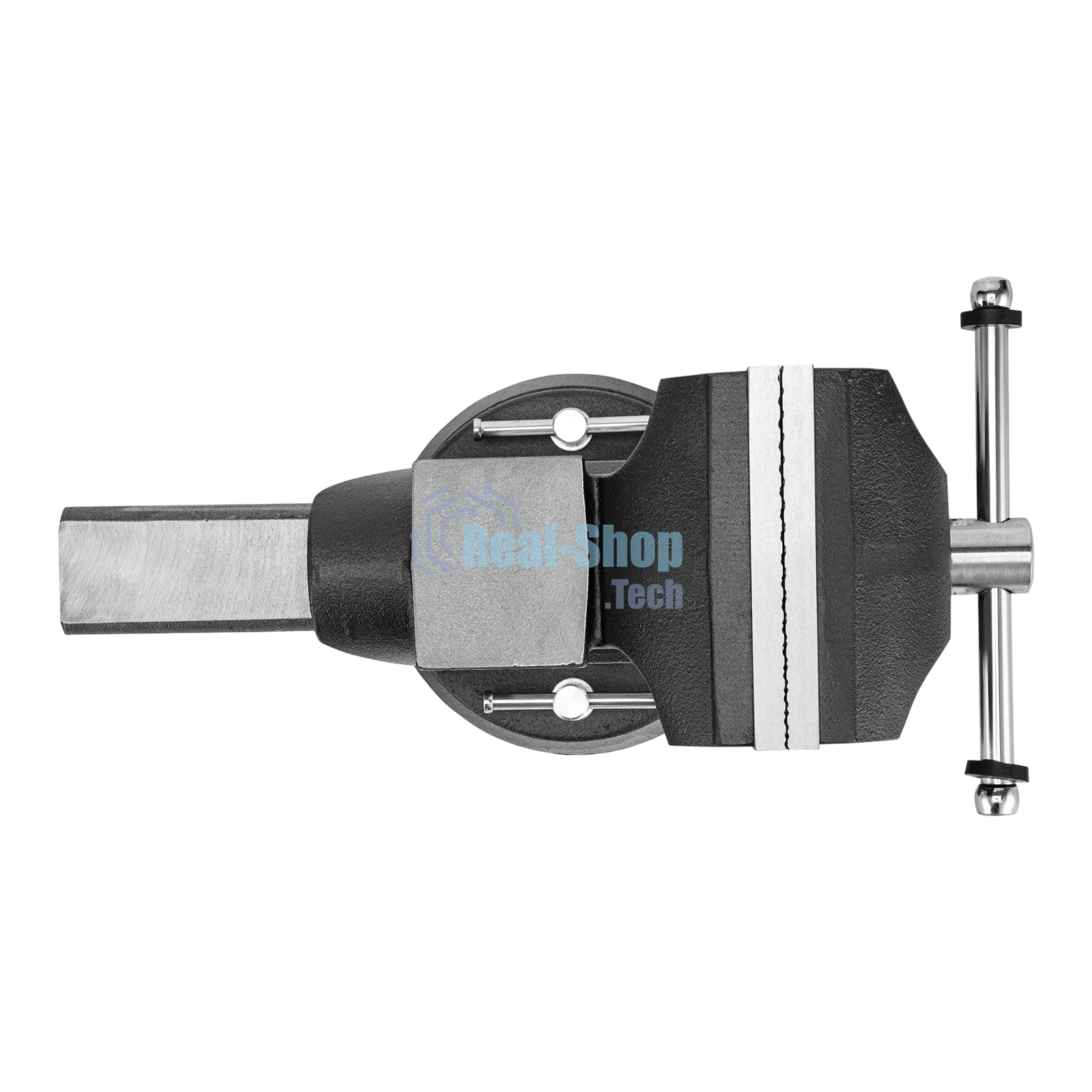 Тиски слесарные Denzel BVH-150 150 мм, поворотные, стальная направляющая, с наковальней