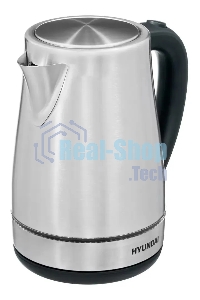 Чайник электрический Hyundai HYK-S3020 1.7 л, 2200 Вт, серебристый матовый/черный (корпус: металл)
