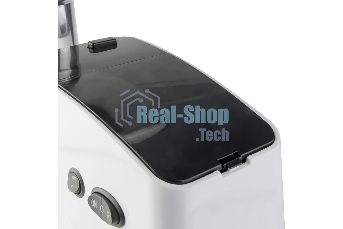 Мясорубка электрическая Galaxy GL 2411 белый, 1200 Вт, 1.3 кг/мин, реверс, защита от перегрузки, металлический лоток, насадки - 5
