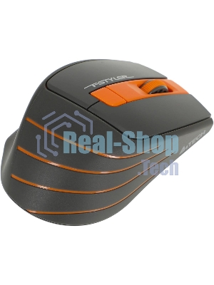Мышь беспроводная A4Tech Fstyler FG30S серый/оранжевый, 2000 dpi, радиоканал, USB, кнопки - 6
