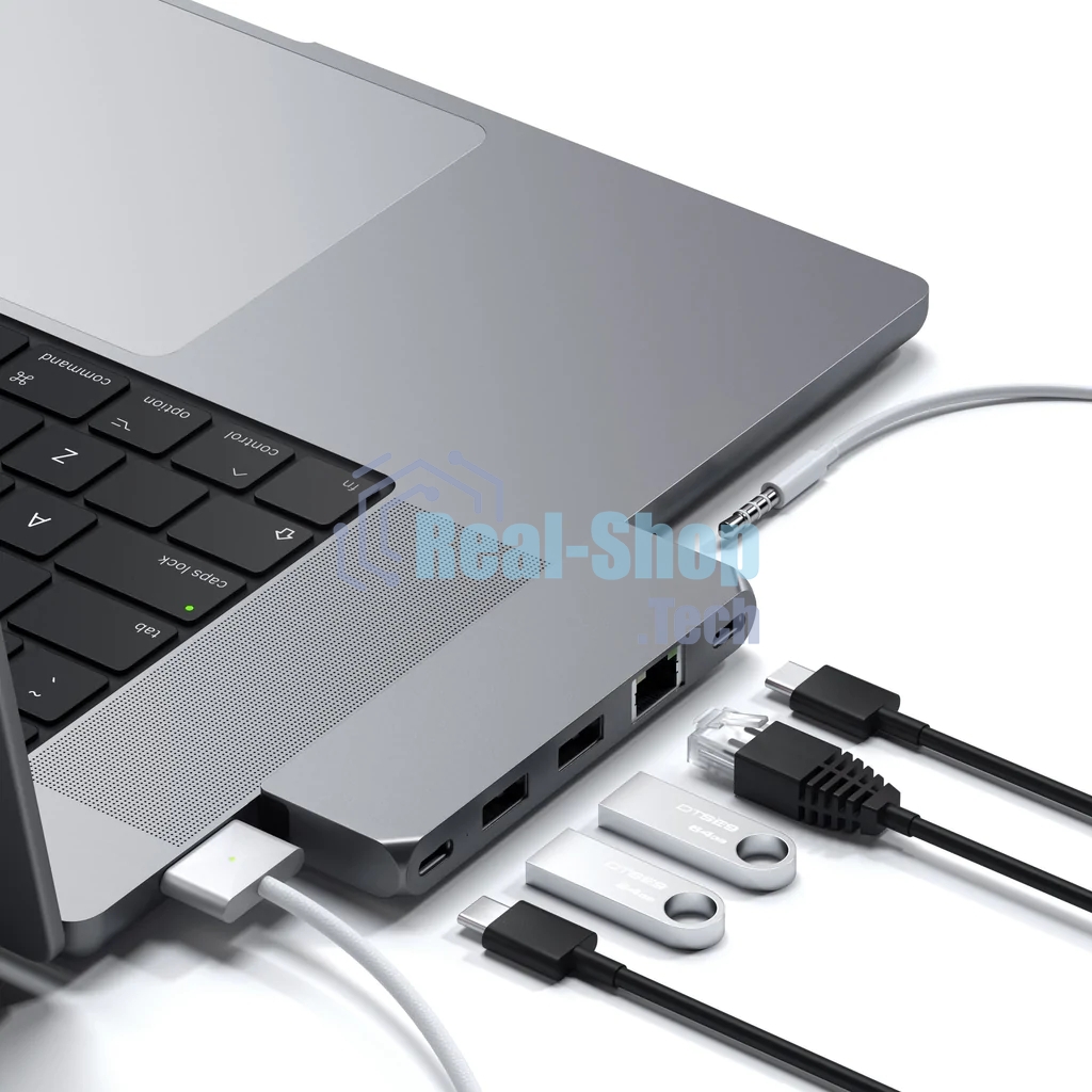 Док-станция Satechi ST-UCPHMIM, USB Type-C, USB 3.0/USB Type-C/RJ-45/Mini jack, USB