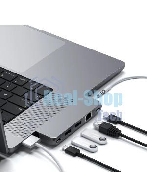 Док-станция Satechi ST-UCPHMIM, USB Type-C, USB 3.0/USB Type-C/RJ-45/Mini jack, USB
