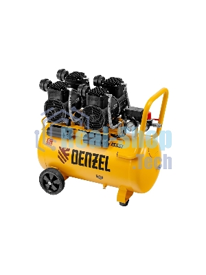 Компрессор безмасл. малошумный Denzel DLP -3000/50, 3 кВт, 2х1,5 кВт,50 л, 2850 об/мин,500 л/мин