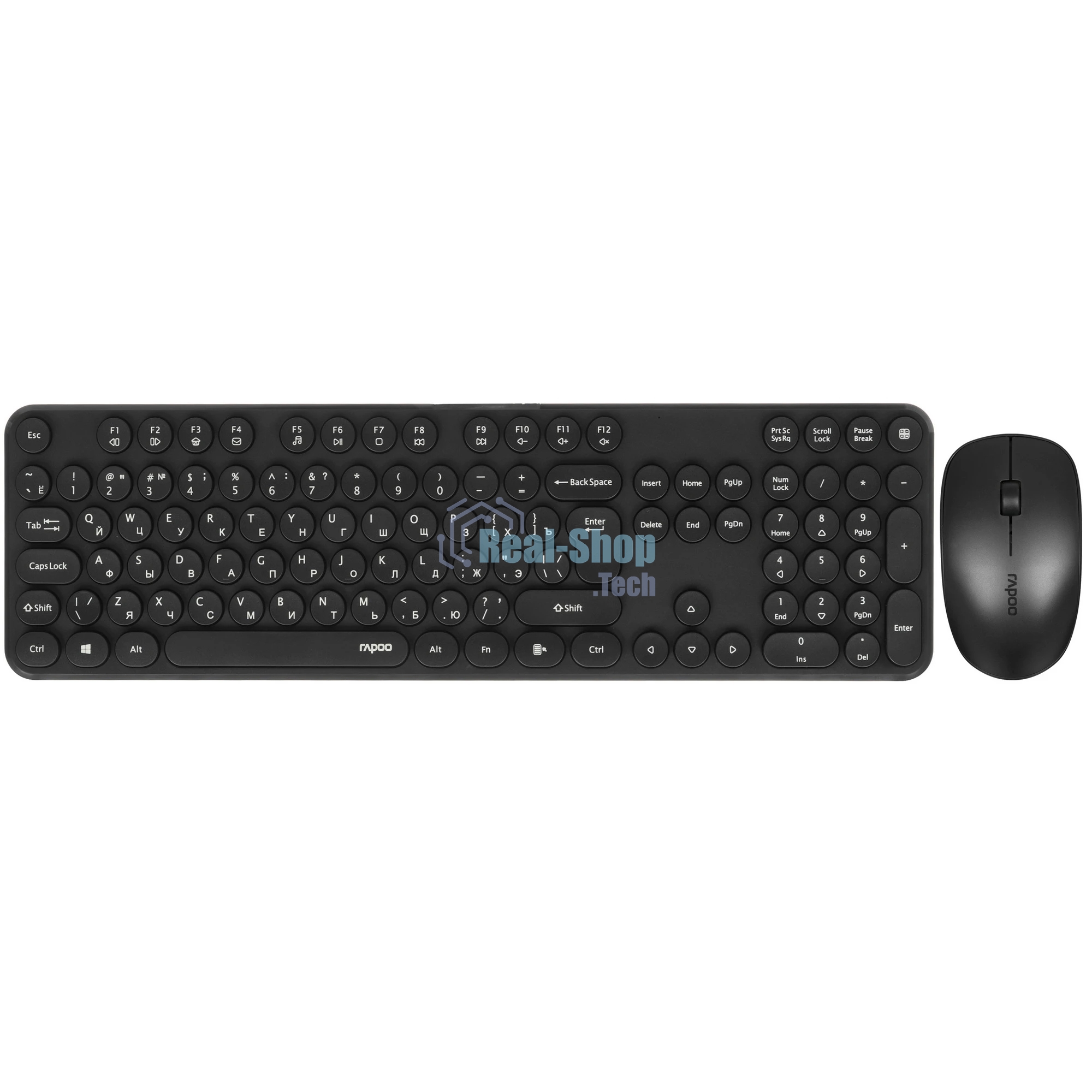Комплект клавиатура+мышь Rapoo X260S беспроводной, USB, 1000 DPI, чёрный