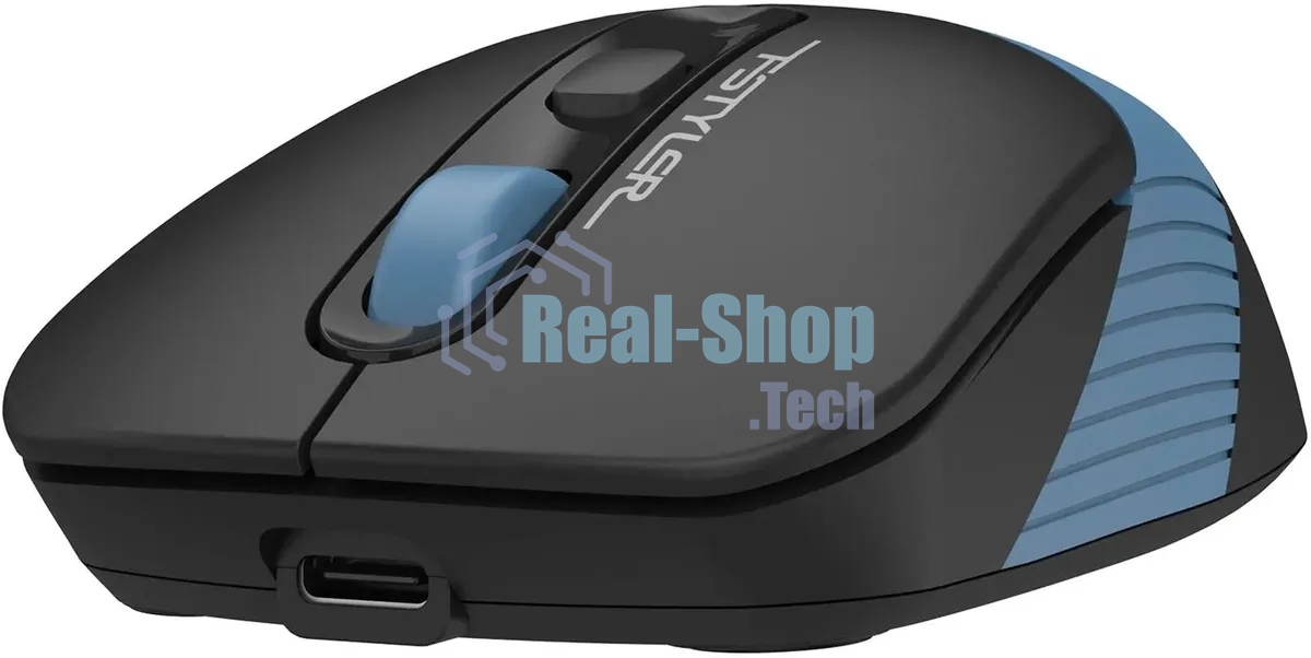 Мышь беспроводная A4Tech Fstyler FB10CS черный/синий, 2000 dpi, радиоканал, Bluetooth, USB, кнопки - 4