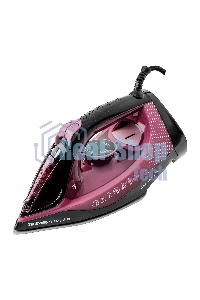 Утюг Galaxy Line GL 6132, розовый с черным, паровой, 2800 Вт, керамическое покрытие EasyGlide, функции: самоочистка, антикапля, антинакипь, указатель максимального уровня воды, индикатор нагрева, вертикальное отпаривание, паровой удар, регулировка подачи 