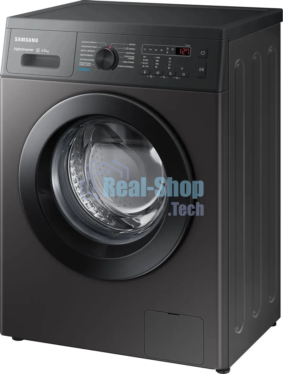 Стиральная машина Samsung WW65AG4S20CXLP темно-серый, загрузка фронтальная 6.5 кг, 1200 об/мин., класс: A