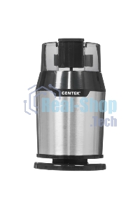 Кофемолка Centek CT-1362 (сталь) 200Вт, 60гр, стальн стакан, стальн чаша, прозрачная крышка