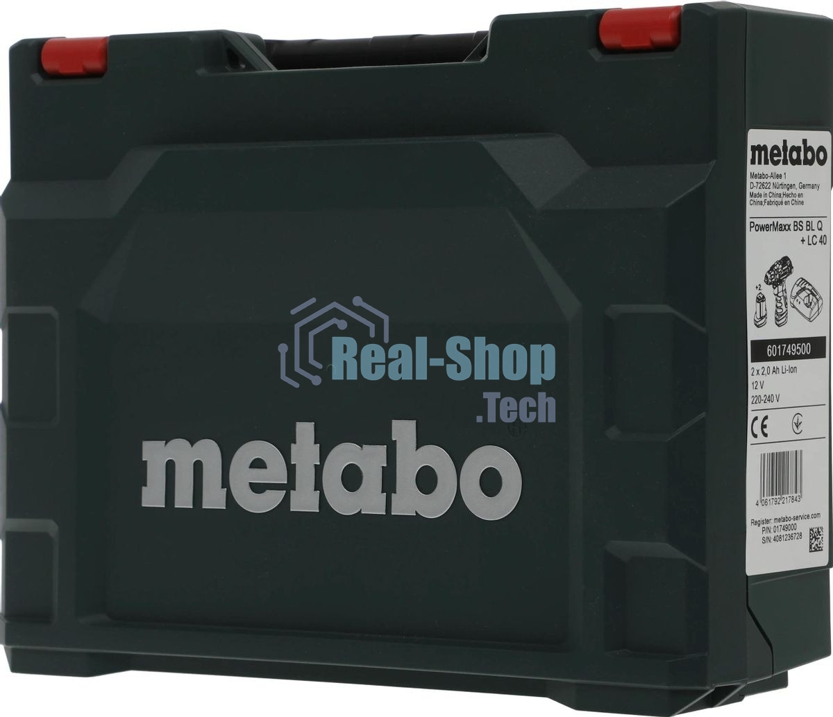 Дрель-шуруповерт Metabo Power Maxx BS BL, 12 В, 2 Ач, 34Нм, щеточный