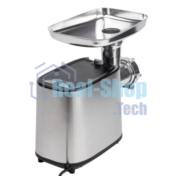 Мясорубка электрическая Centek CT-1617 Juice серебристый, 2000 Вт, 2.0 кг/мин, реверс, защита от перегрузки, насадки - 5