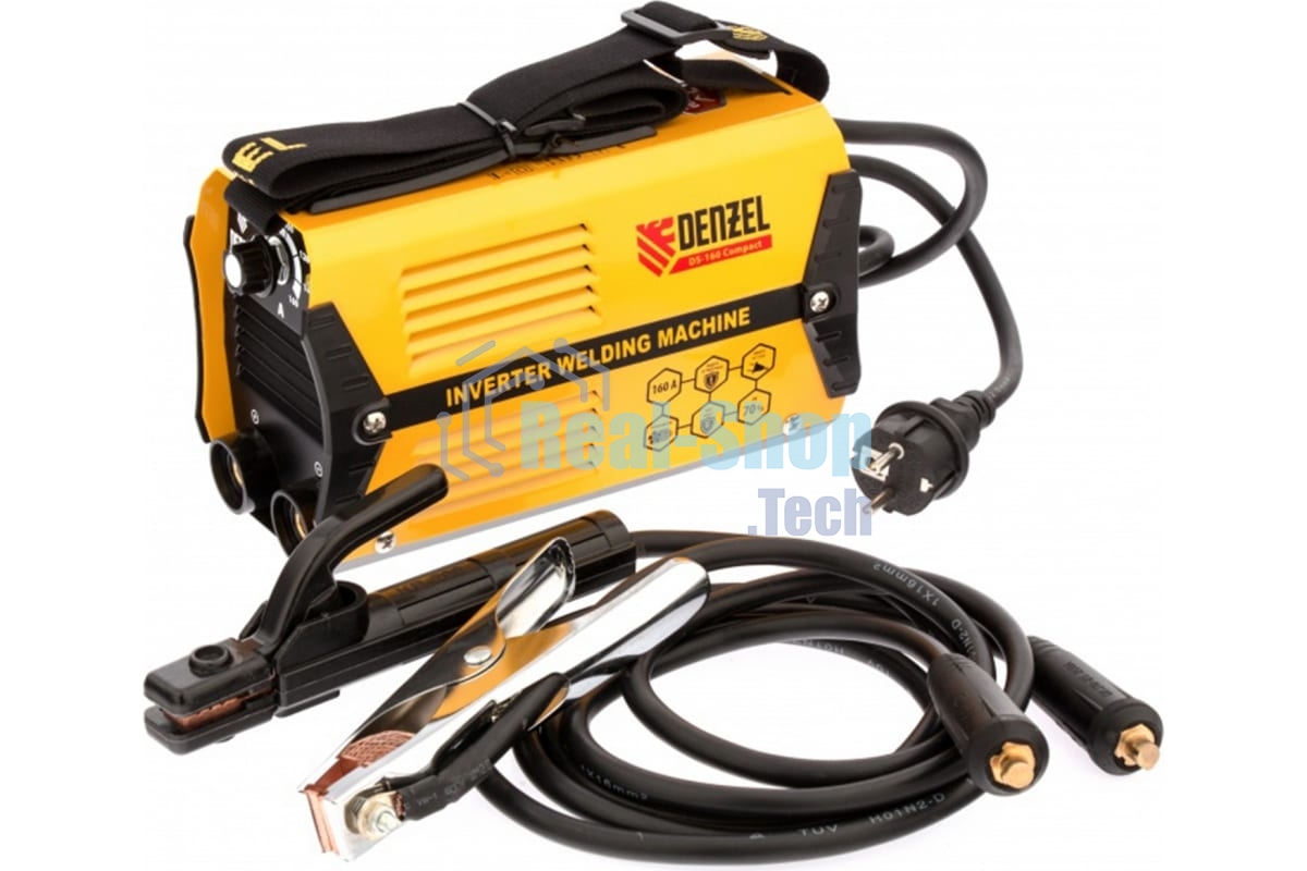 Аппарат инвертор. дуговой сварки Denzel DS-160 Compact, 160 А, ПВ 70%, диам.эл. 1,6-3,2 мм