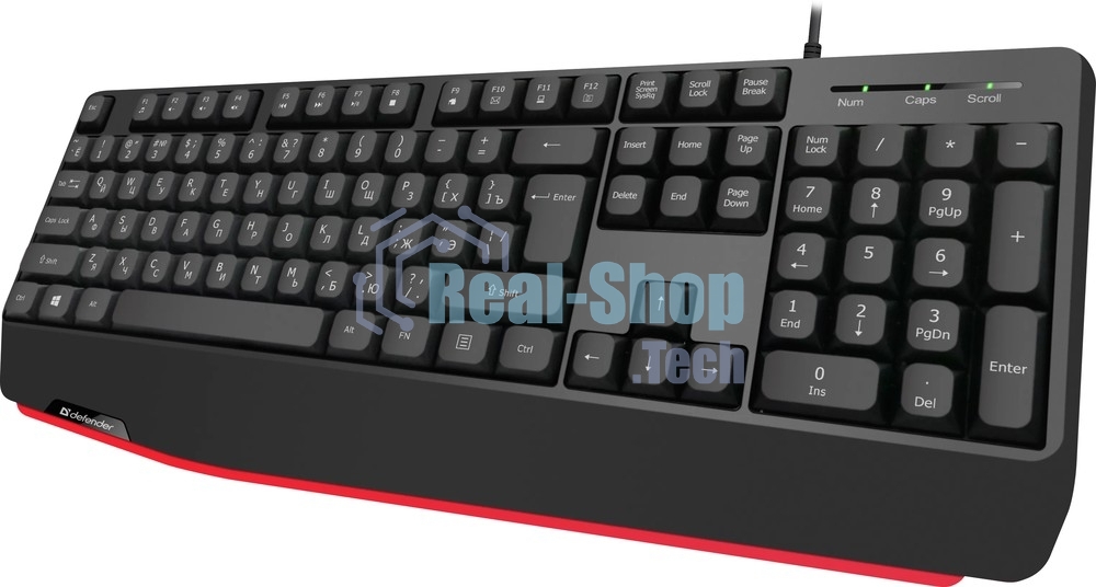 Клавиатура проводная Defender Atom HB-546, USB, черный